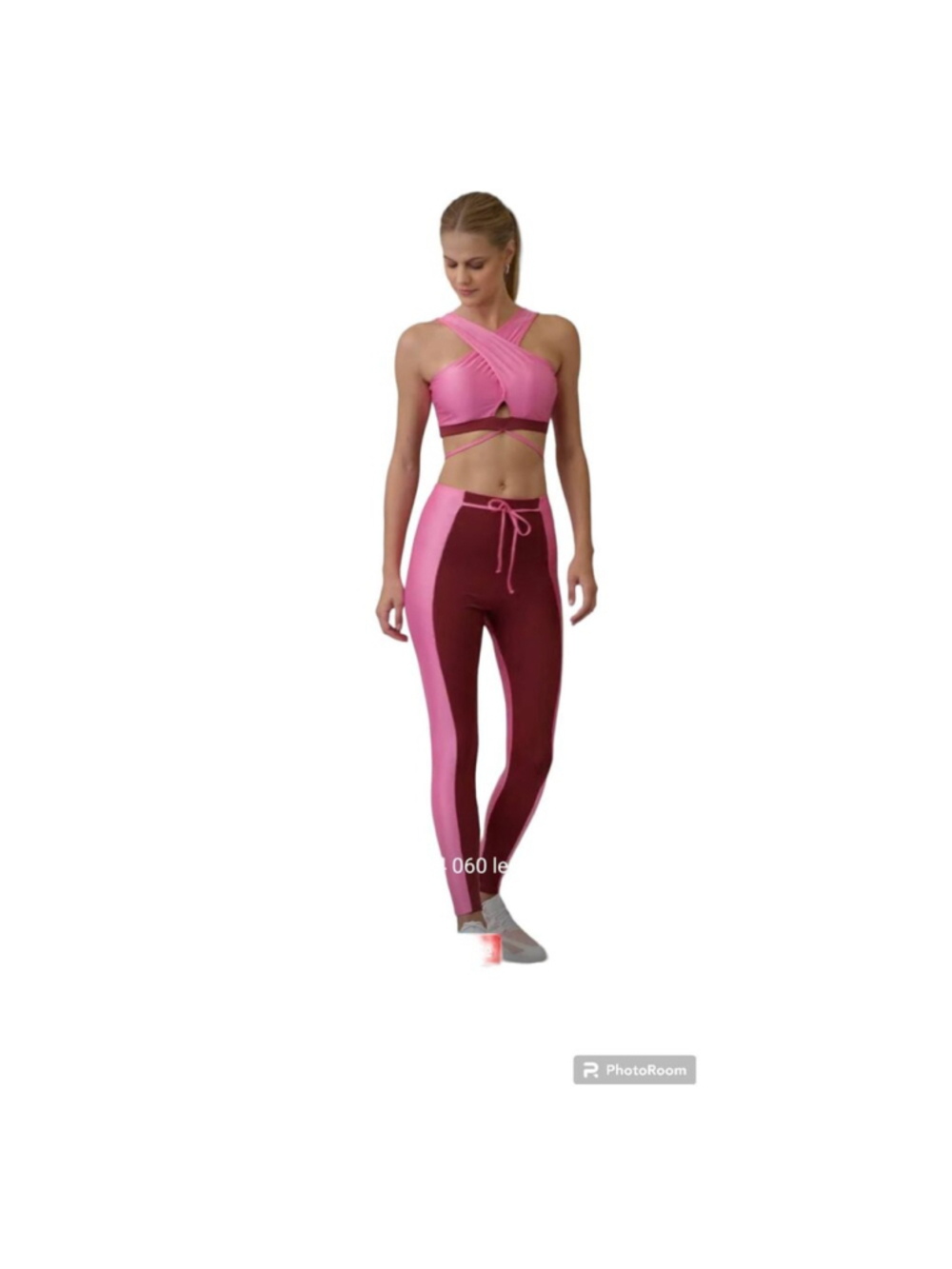 Cajubrasil Women Size M Leggings Rosa Milkshake Maroon Pink